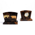 Marble Clock & Letter Holder - Stock Market